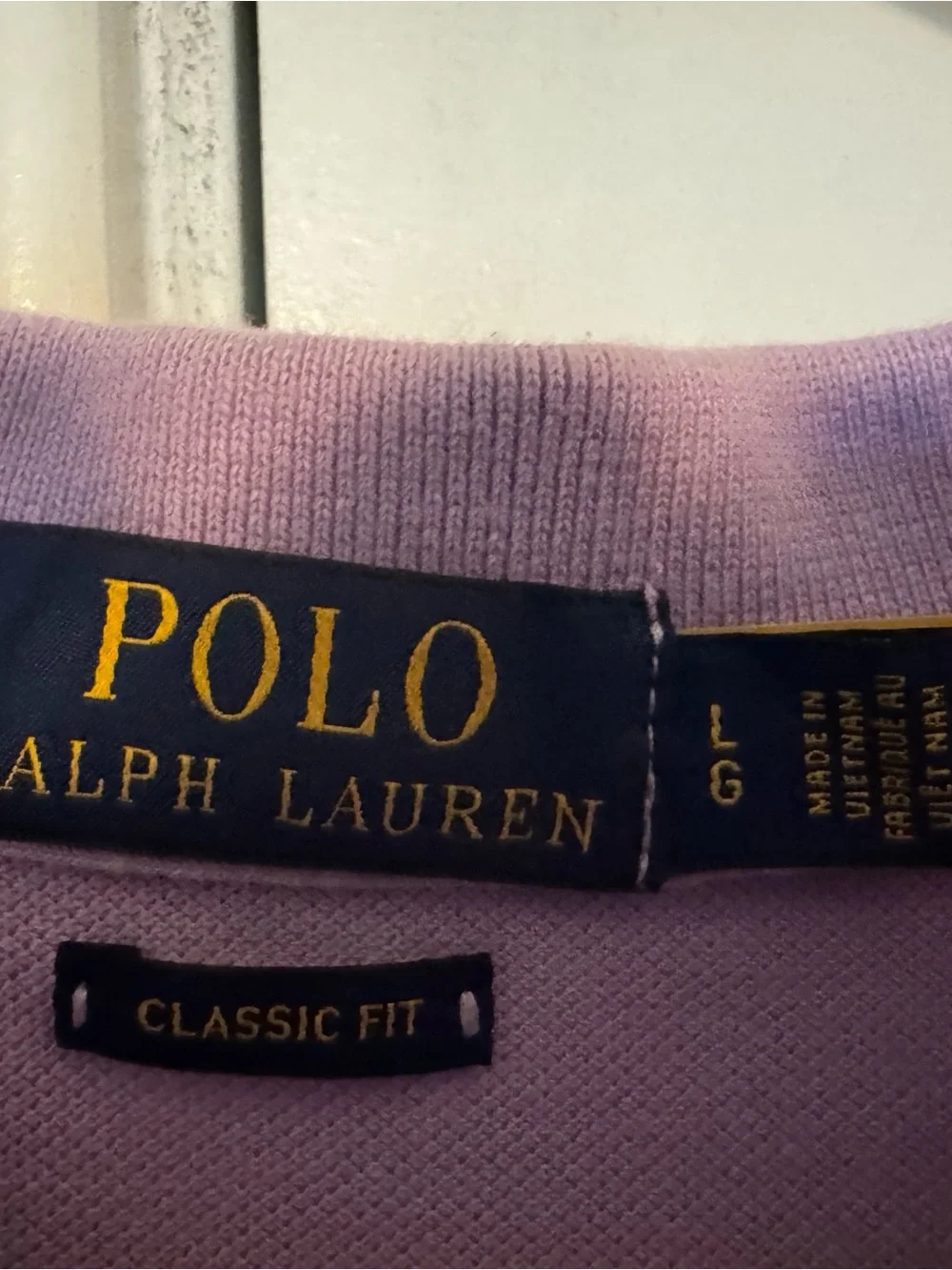 Polo by Ralph Lauren - Men's Lavender Classic Fit Polo Shirt - Large